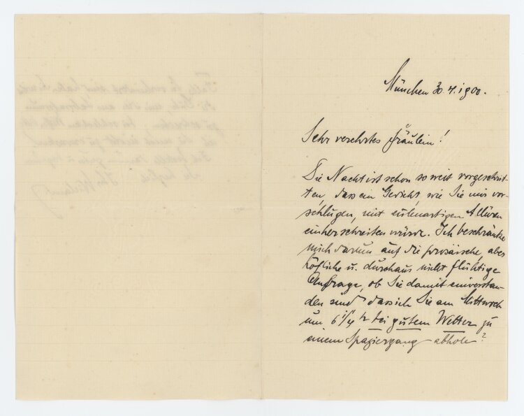 Heinrich Otto Wieland - Brief - 30.07.1900