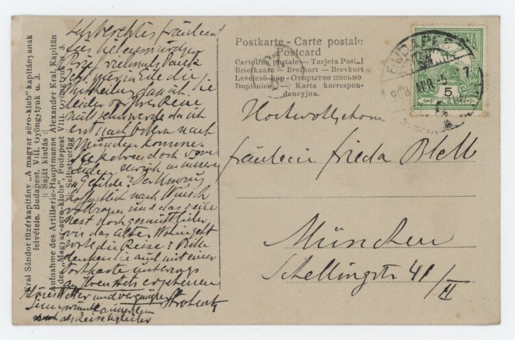 Fritz Strobentz - Postkarte - 08.04.1905