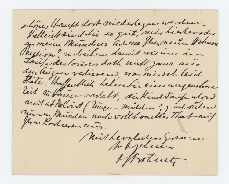 Fritz Strobentz - Brief - 26.04.1911