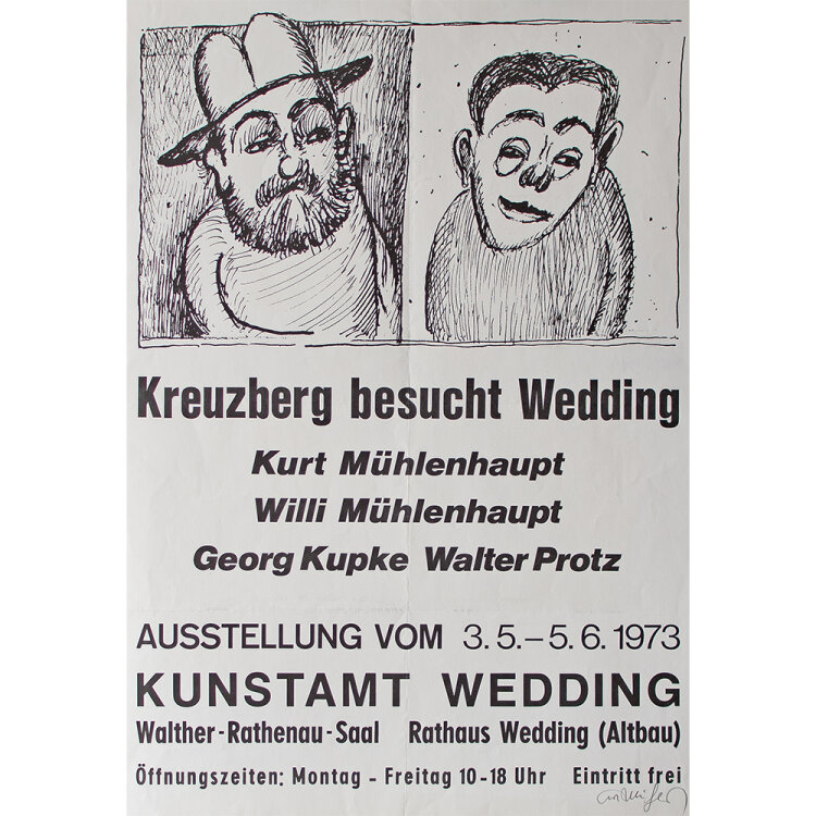 Kurt Mühlenhaupt - Ausstellungsplakat - 1973 - Offset