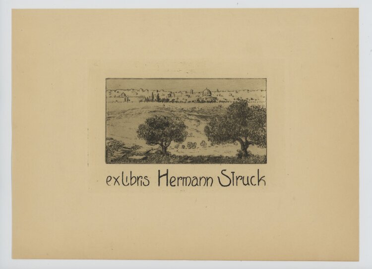 Hermann Struck - Exlibris Hermann Struck - undatiert - Radierung mit leichtem Plattenton