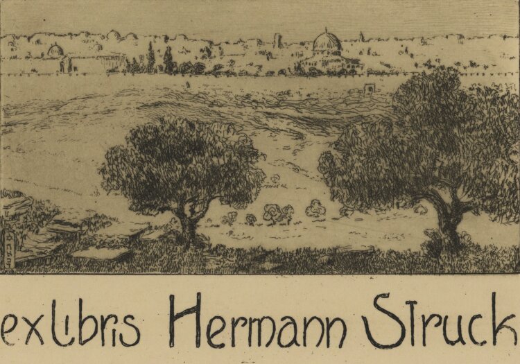 Hermann Struck - Exlibris Hermann Struck - undatiert - Radierung mit leichtem Plattenton