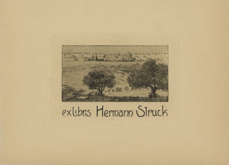 Hermann Struck - Exlibris Hermann Struck - undatiert - Radierung mit leichtem Plattenton