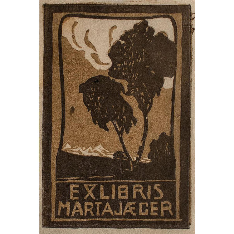 Martha Jaeger - Exlibris - undatiert - Farbholzschnitt