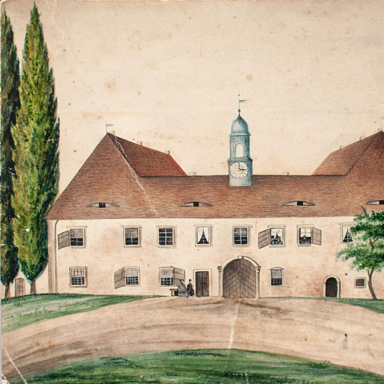 unbekannt - Herrenhaus - undatiert - Aquarell