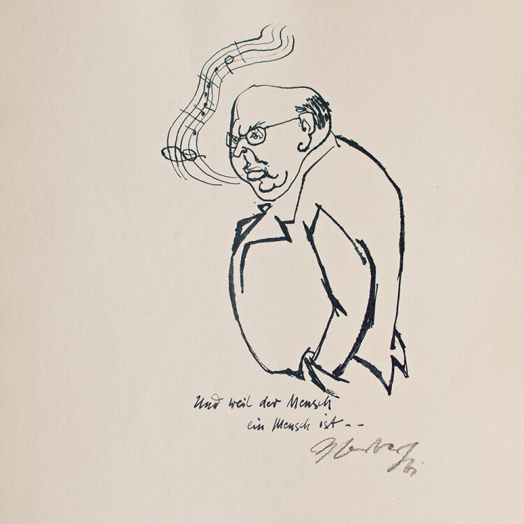 Herbert Sandberg - Hanns Eisler - Und weil der Mensch ein Mensch ist … - 1961 - Lithografie