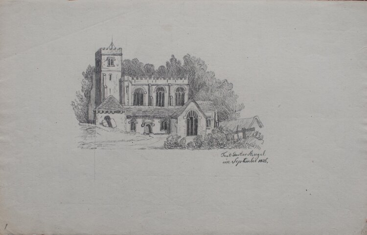 Gustav Stengel - Kirche (England?) - 1826 - Bleistift