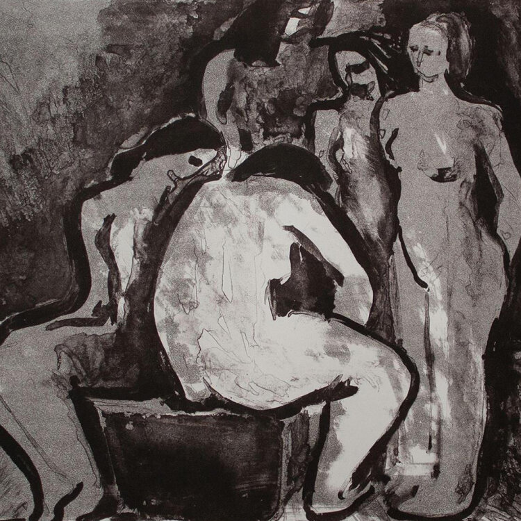 Marika Voß - Frauenakte - 1978 - Lithografie