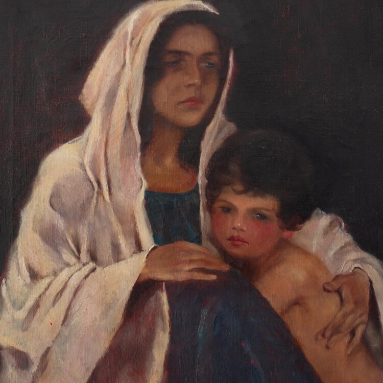 Sheffer (?) - Madonna mit  Kind - 1922 - Öl auf...