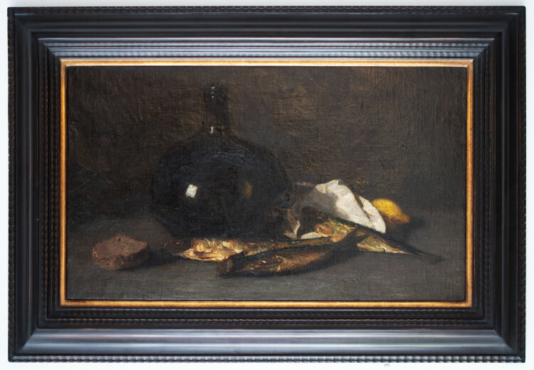 Abraham van der Zee - Stillleben mit Räucherfisch -...