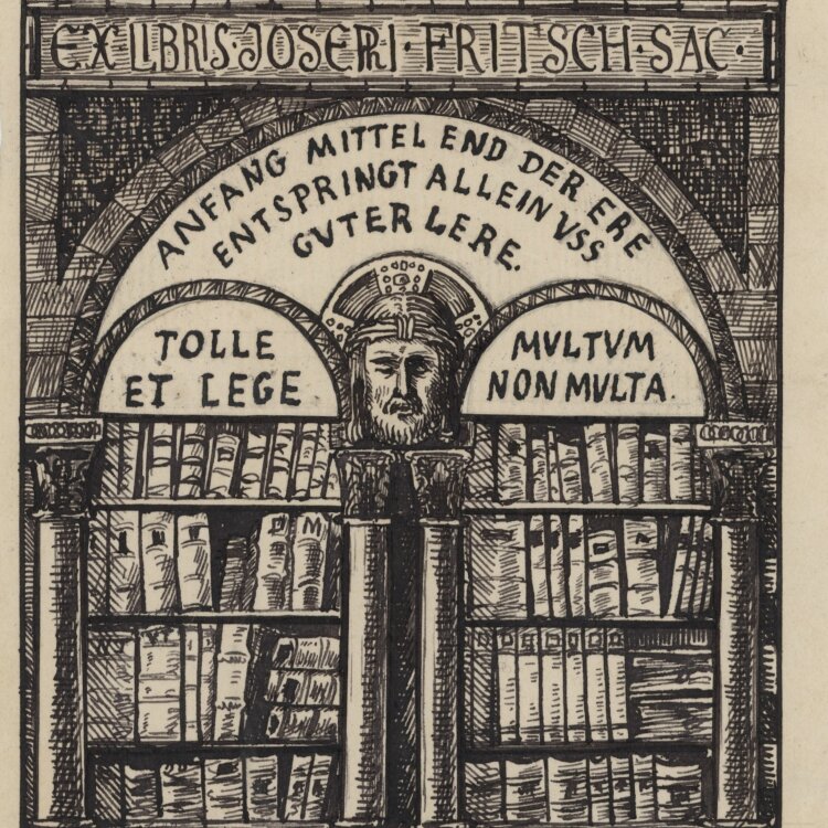 R. W. - Exlibris für Joseph Fritsch - 1905 - Tinte,...