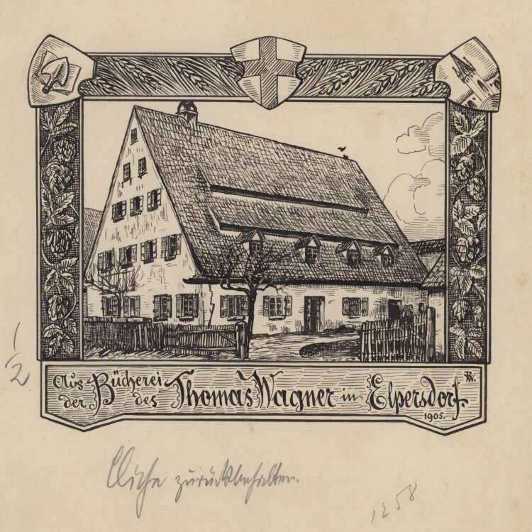 R. W. - Exlibris für die Bücherei Thomas Wagner...