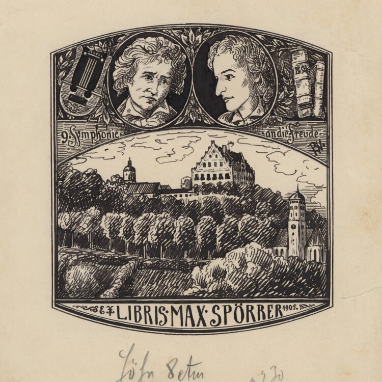 R. W. - Exlibris für Max Spörrer - 1905 -...