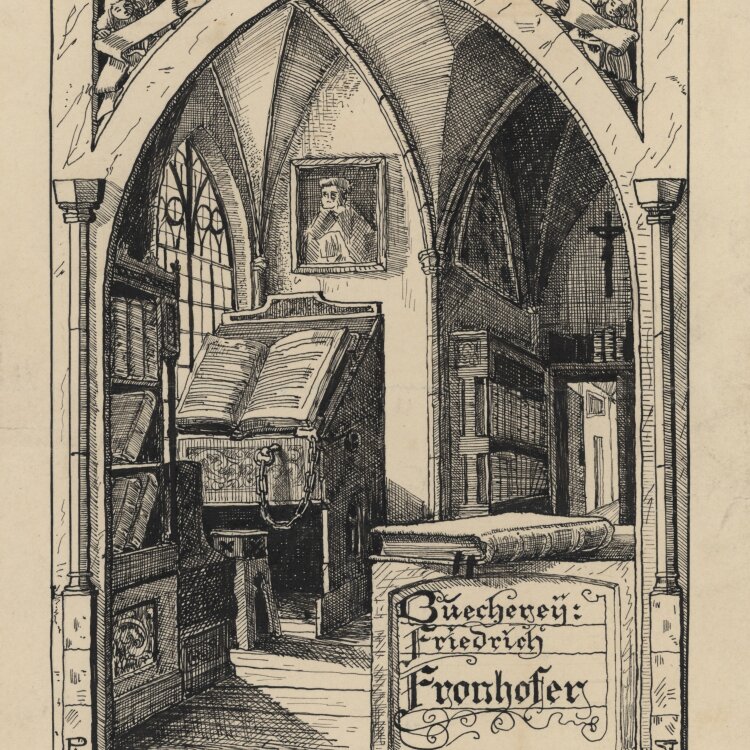 P. ST. - Exlibris für die Bücherei Friedrich...