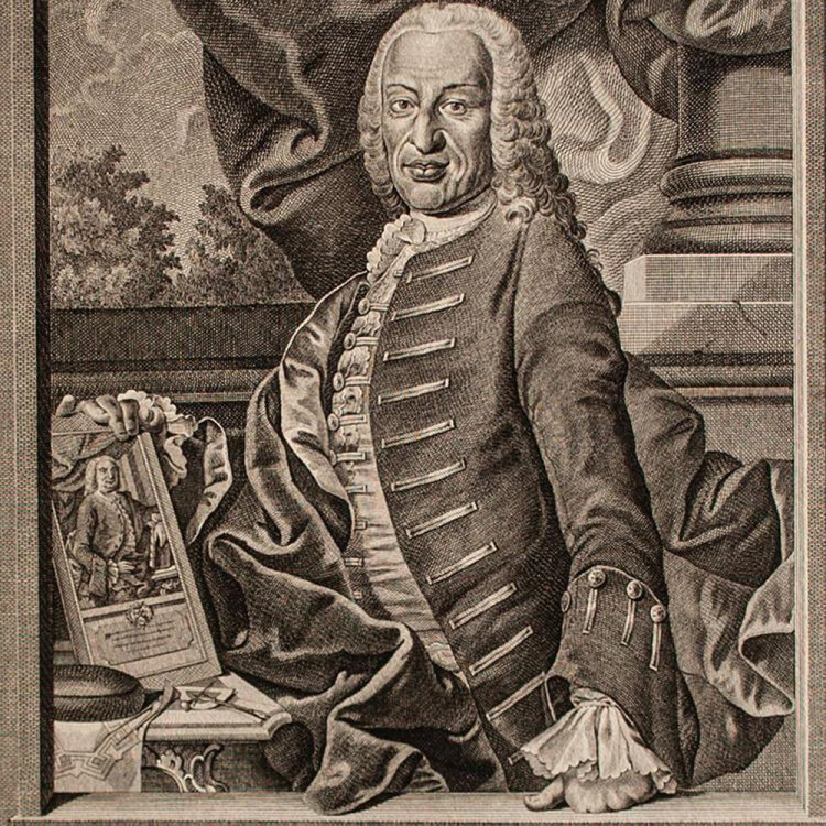 Adam Ludwig Wirsing - Bildnis Georg Daniel Heumann - 1759 - Kupferstich