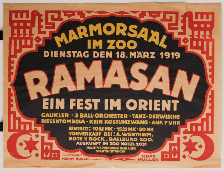 Reinhard Hoffmüller - Ramasan - Ein Fest im Orient (Plakat) - 1919 - Farblithografie