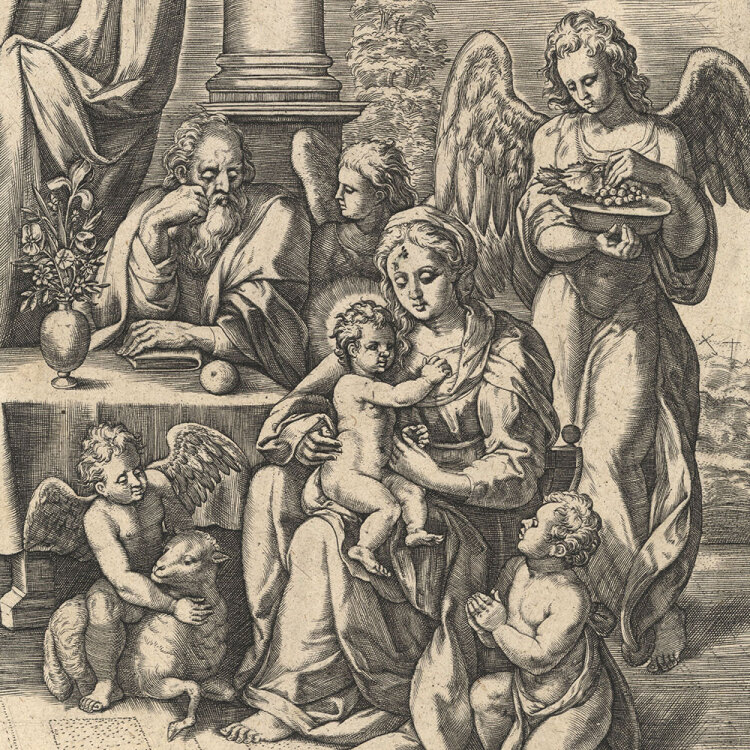 Gillis van Breen - Heilige Familie - 1600 - Kupferstich