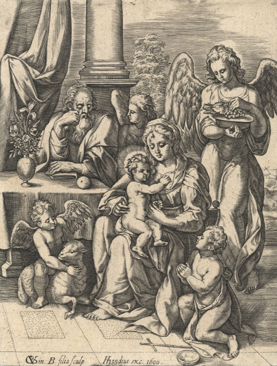 Gillis van Breen - Heilige Familie - 1600 - Kupferstich