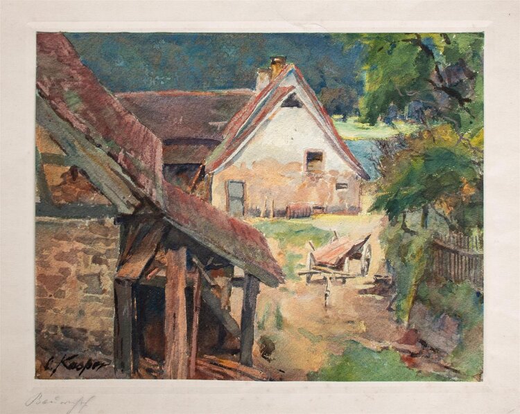 Oskar Kasper - Bauernhof - undatiert - Aquarell