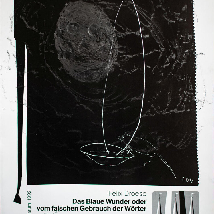 Felix Droese - Das Blaue Wunder. Ausstellungsplakat...