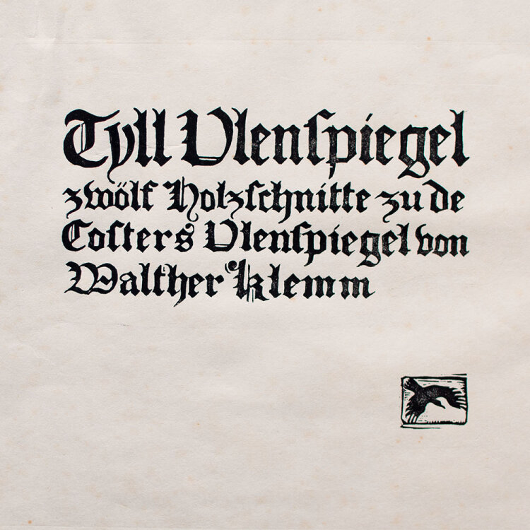 Walther Klemm - Tyll Ulenspiegel - 1911 - Holzschnitt