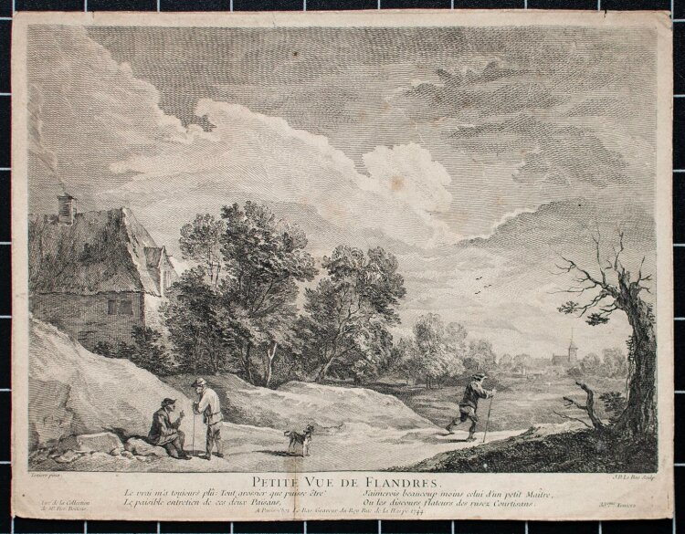 Jacques-Philippe Le Bas - Petite vue de Flandres - Kupferstich - 1744