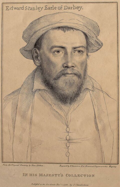 Francesco Bartolozzi - Edward Stanley Earle of Darbey - Mezzotinto - o.J.