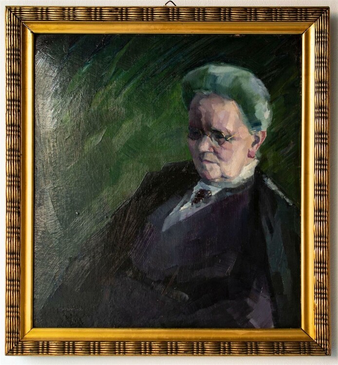 Otto Besenthal - Porträt einer alten Dame - Öl auf Holz - o. J.