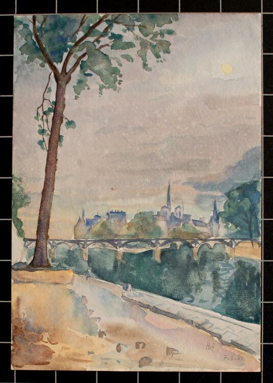 Herbert W. Hoedt - Pont des Arts - Aquarell - 1941
