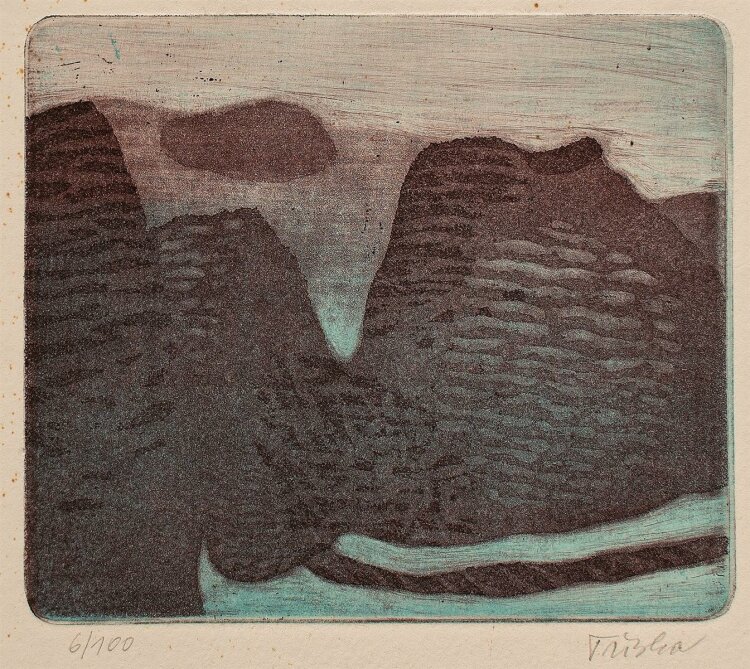 Ivan Triska - Abstrahierte Darstellung - Farbradierung - 6/100 - o.J.