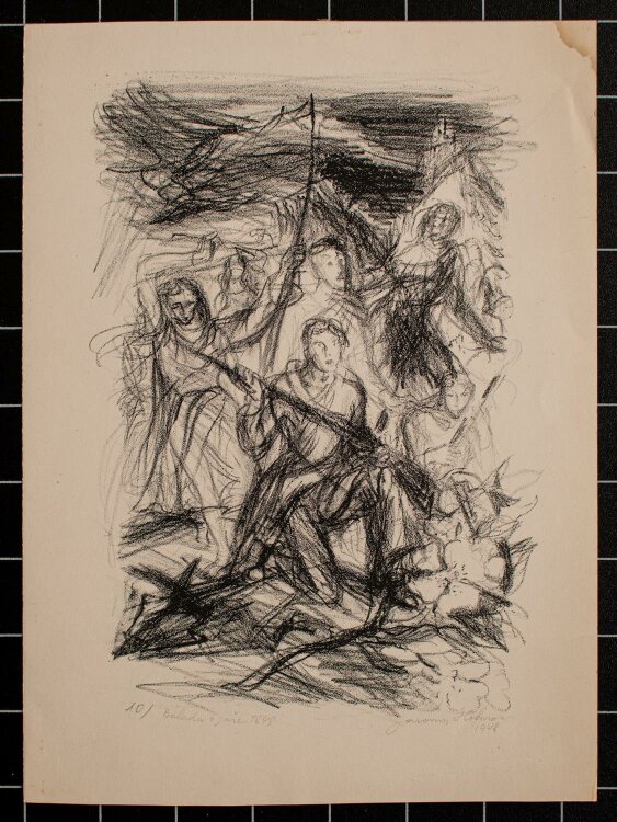 Jaromír Hofman - Balada o Jahre 1848 - Lithographie - 1948