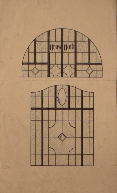Heinrich Behr - Jugendstil Fensterentwurf...
