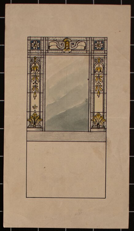 Heinrich Behr - Jugendstil/Art Decó Fensterentwurf...