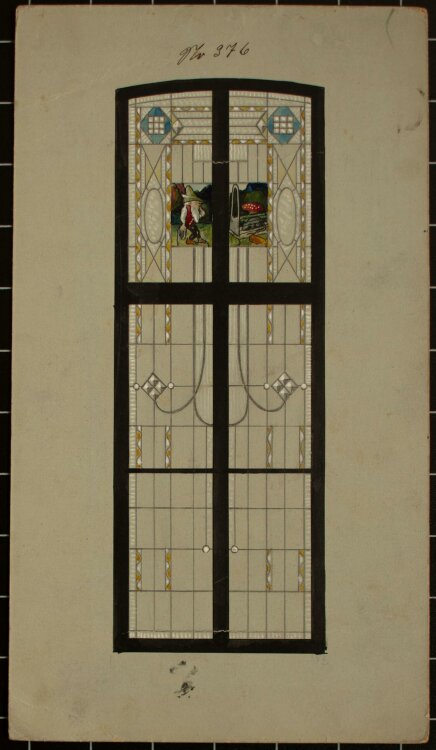 Heinrich Behr - Jugendstil/Art Decó Fensterentwurf...