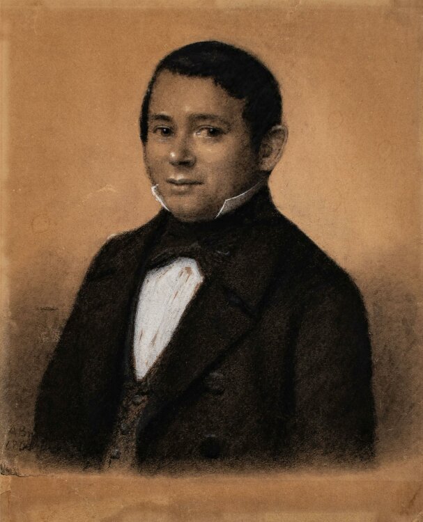 Unbekannt - Männerporträt - Kohlezeichnung - 1860