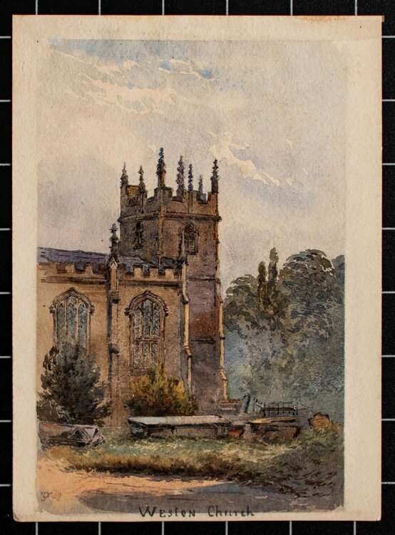 Unbekannt - All Saints Church Weston - Aquarell - 1878