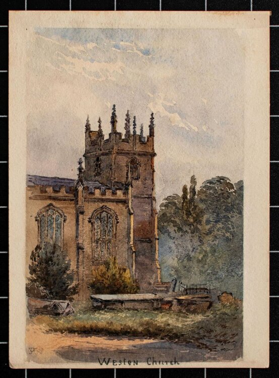 Unbekannt - All Saints Church Weston - Aquarell - 1878