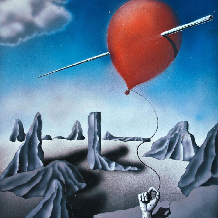 Thomas H. Weber - Landschaft mit Ballon - 1992 - Mischtechnik