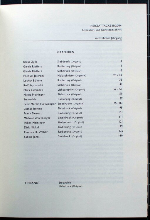 Diverse - Herzattacke. Literatur- und Kunstzeitschrift 16. Jahrgang 2004/II - 2004 -