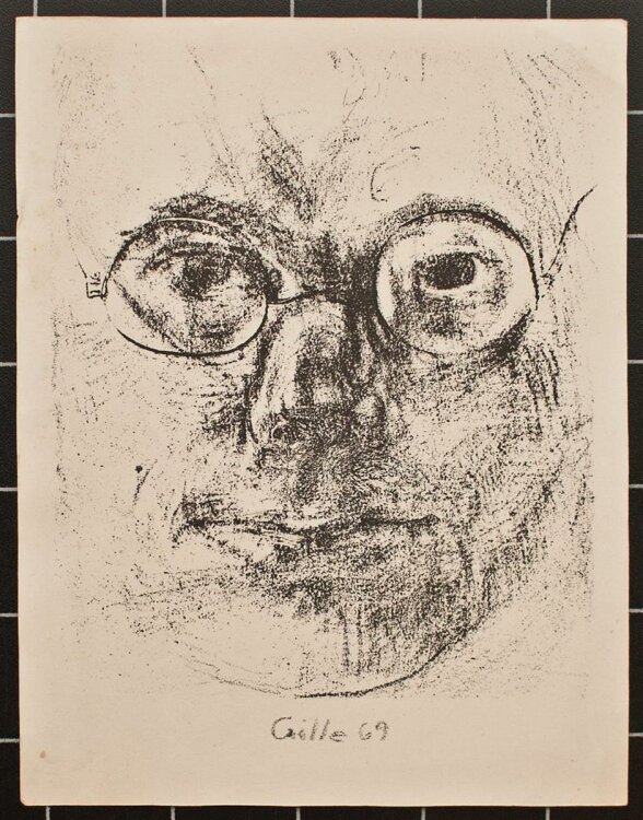 Sighard Gille - Selbstporträt - 1969 - Lithografie