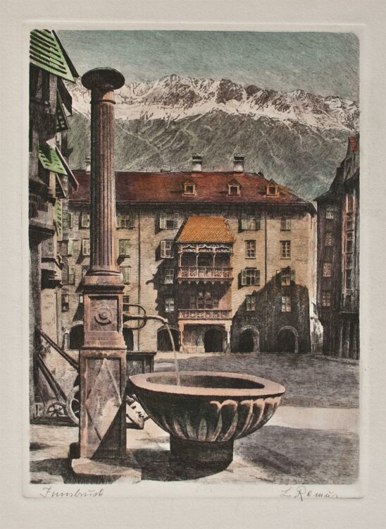 L. Remus - Innsbruck - kolorierte Radierung - o. J.