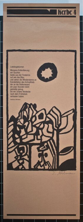 Joachim Uhlmann - Illustriertes Gedicht - Offset-Druck - o. J.