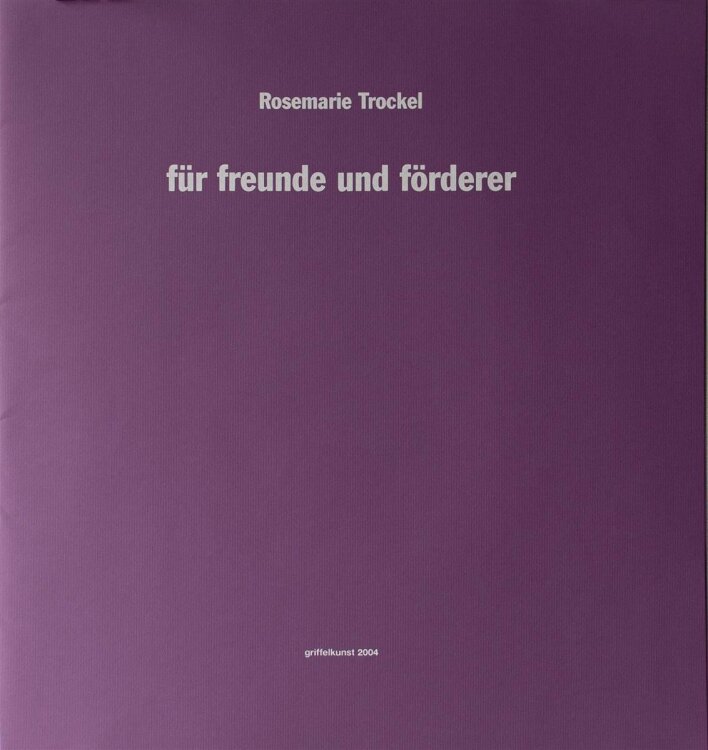 Rosemarie Trockel - für Freunde und Förderer - 5 Heliogravüren - 2004