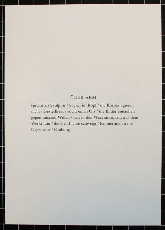 Franz Erhard Walther - Zerfall des Sockels - Mappe mit 6 Offsetdrucken - 1996