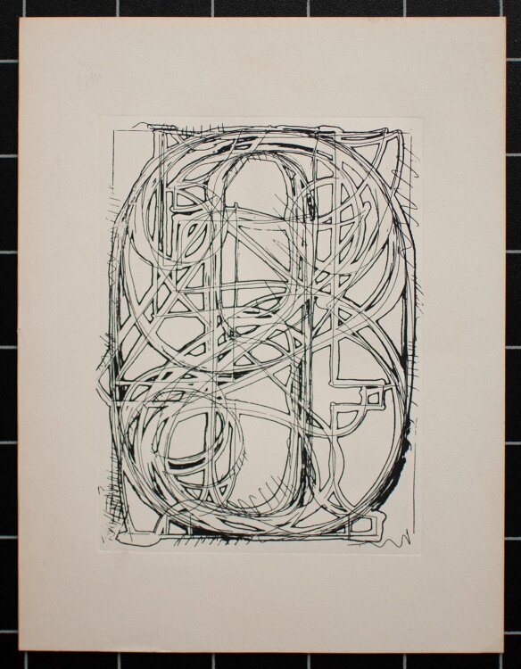 Jasper Johns - 0 through 9 - Radierung - Einladungskarte Castelli - 1977