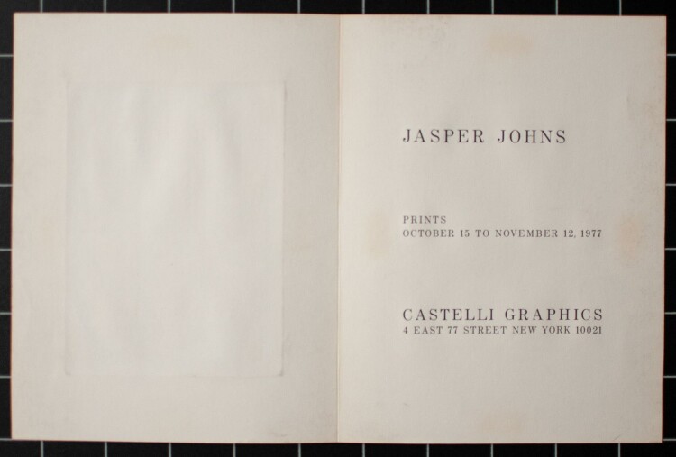 Jasper Johns - 0 through 9 - Radierung - Einladungskarte Castelli - 1977