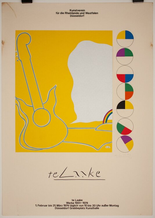 Heinz te Laake - Ausstellungsplakat Düsseldorf - Offsetdruck - 1973