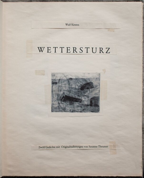 Susanne Theumer - Entwurf zu Wulf Kirsten "Wettersturz" - Radierung - 2007