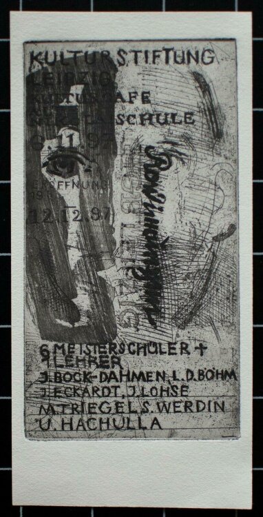 Ulrich Hachulla - Einladungskarte - 1997 - Radierung