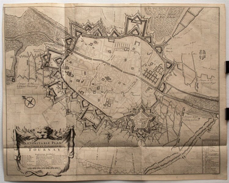 P. V. Cal - Stadtplan von Tournay, Frankreich -...